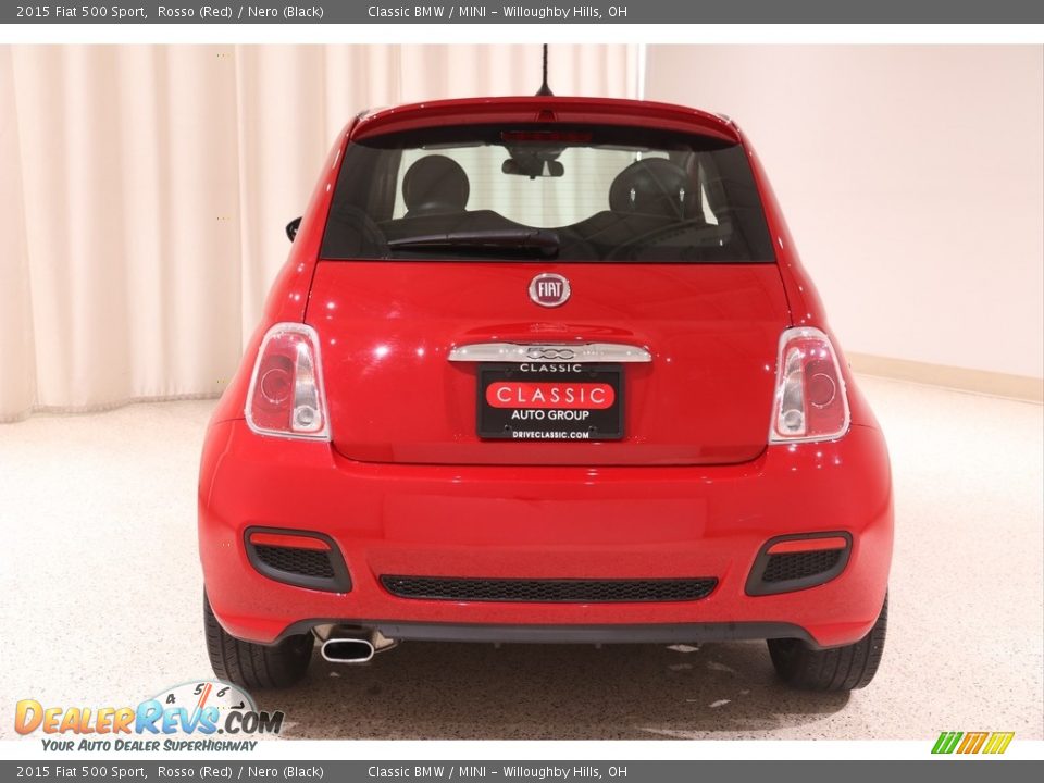 2015 Fiat 500 Sport Rosso (Red) / Nero (Black) Photo #17