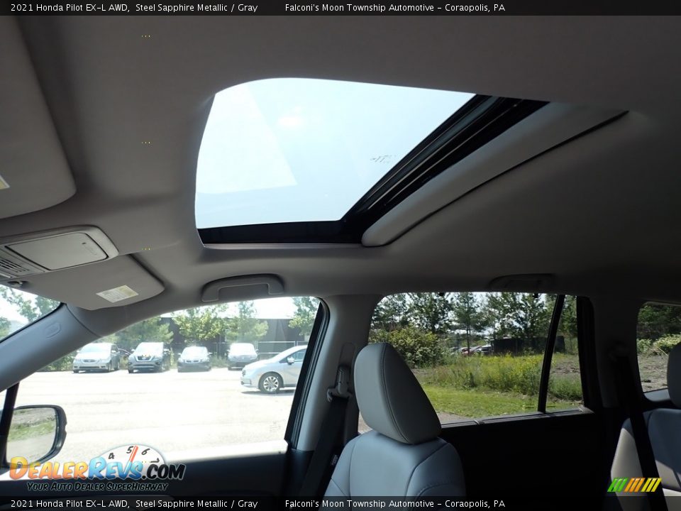 2021 Honda Pilot EX-L AWD Steel Sapphire Metallic / Gray Photo #13
