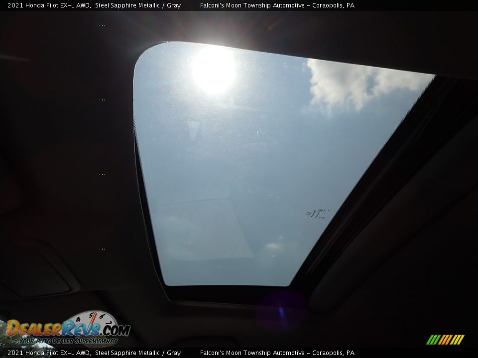 2021 Honda Pilot EX-L AWD Steel Sapphire Metallic / Gray Photo #14