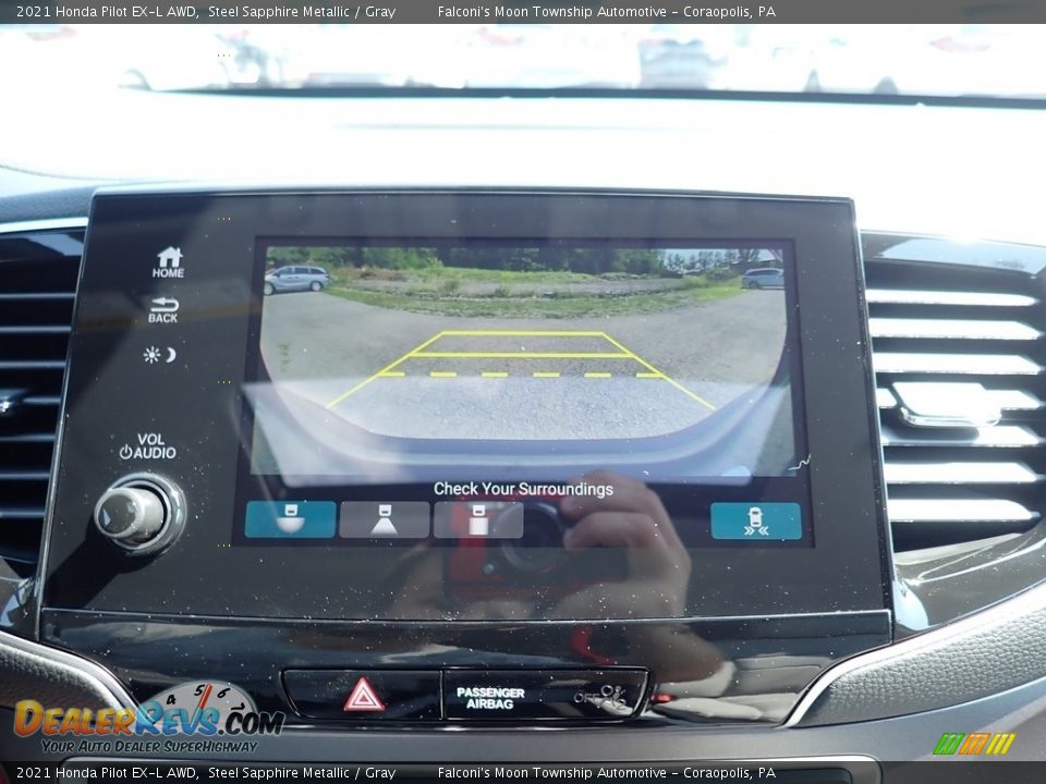 2021 Honda Pilot EX-L AWD Steel Sapphire Metallic / Gray Photo #15