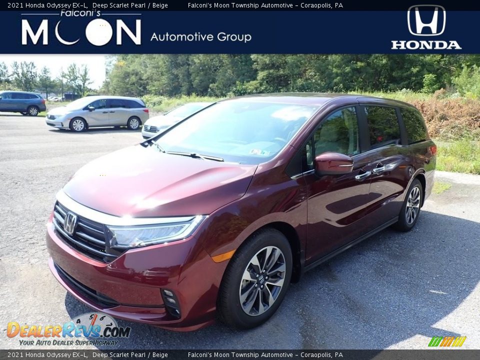 2021 Honda Odyssey EX-L Deep Scarlet Pearl / Beige Photo #1