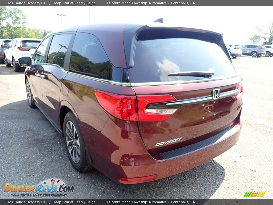 2021 Honda Odyssey EX-L Deep Scarlet Pearl / Beige Photo #3