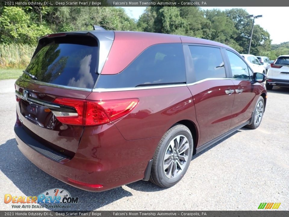 2021 Honda Odyssey EX-L Deep Scarlet Pearl / Beige Photo #5