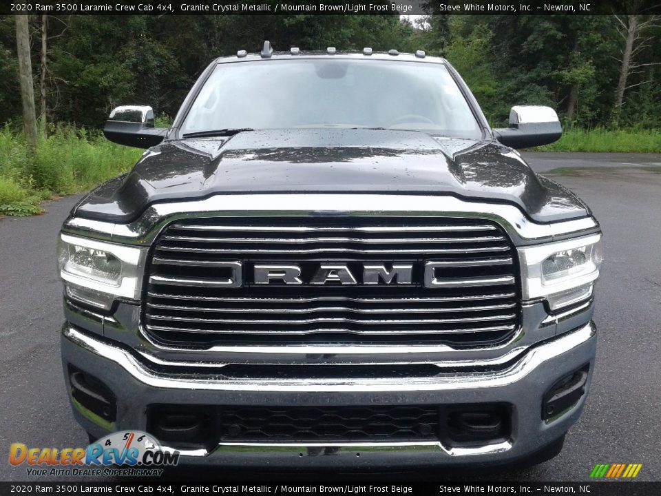 2020 Ram 3500 Laramie Crew Cab 4x4 Granite Crystal Metallic / Mountain Brown/Light Frost Beige Photo #3