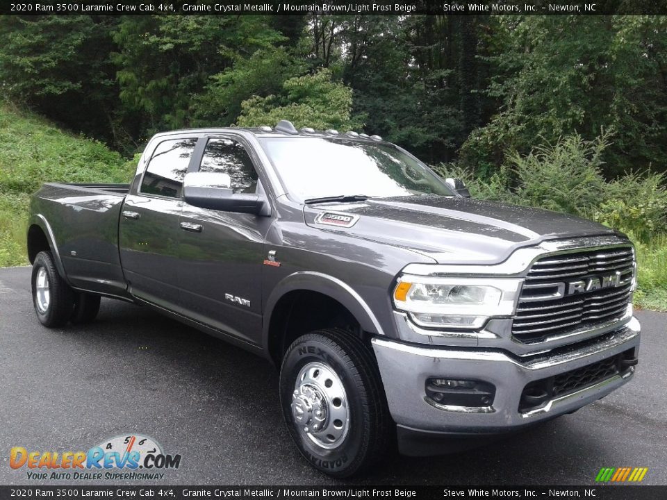 2020 Ram 3500 Laramie Crew Cab 4x4 Granite Crystal Metallic / Mountain Brown/Light Frost Beige Photo #4
