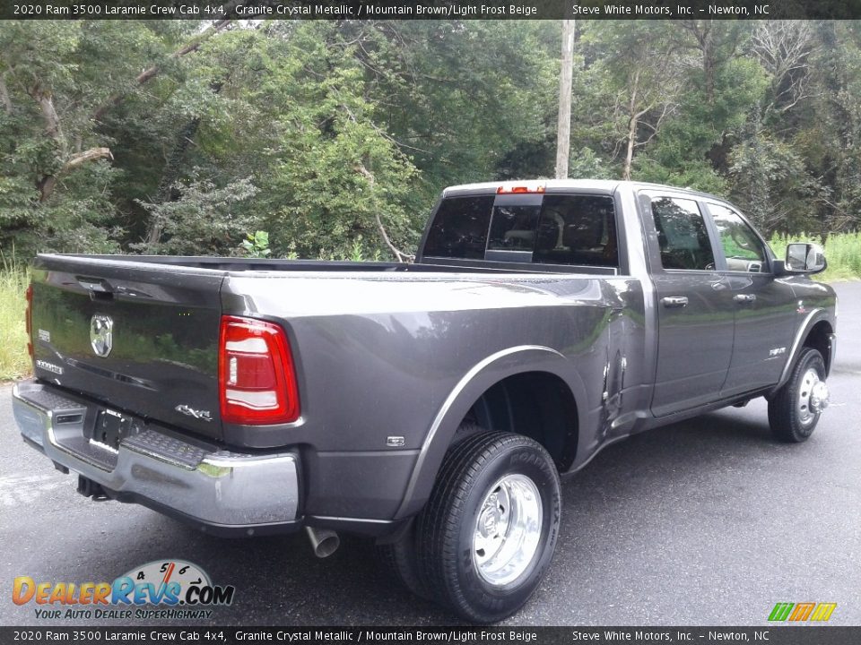 2020 Ram 3500 Laramie Crew Cab 4x4 Granite Crystal Metallic / Mountain Brown/Light Frost Beige Photo #6