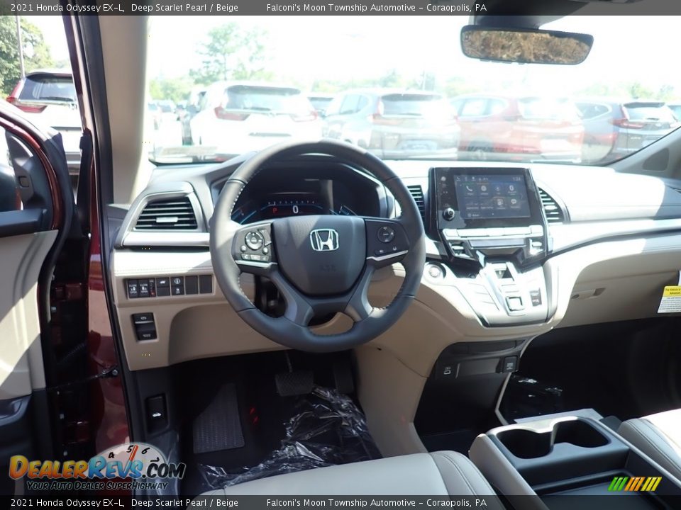 2021 Honda Odyssey EX-L Deep Scarlet Pearl / Beige Photo #10