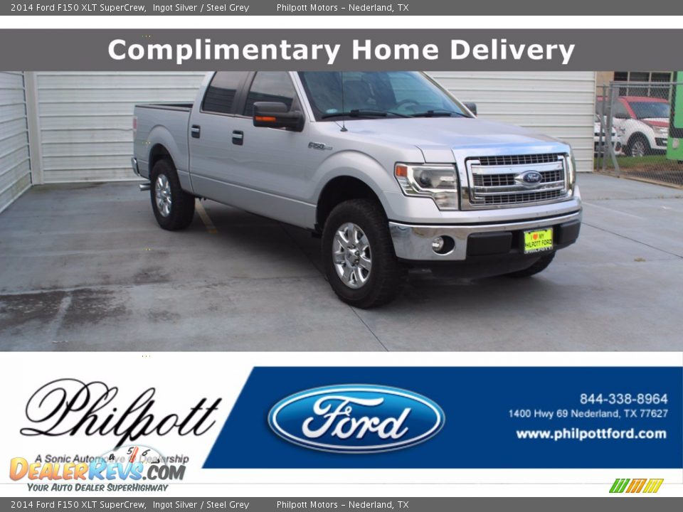2014 Ford F150 XLT SuperCrew Ingot Silver / Steel Grey Photo #1