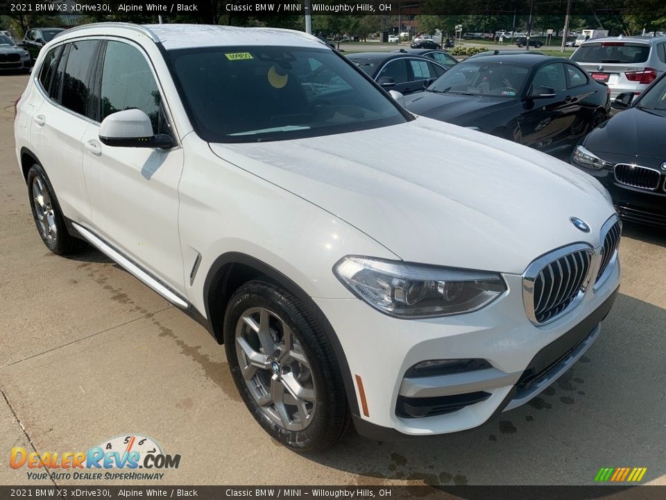 2021 BMW X3 xDrive30i Alpine White / Black Photo #1