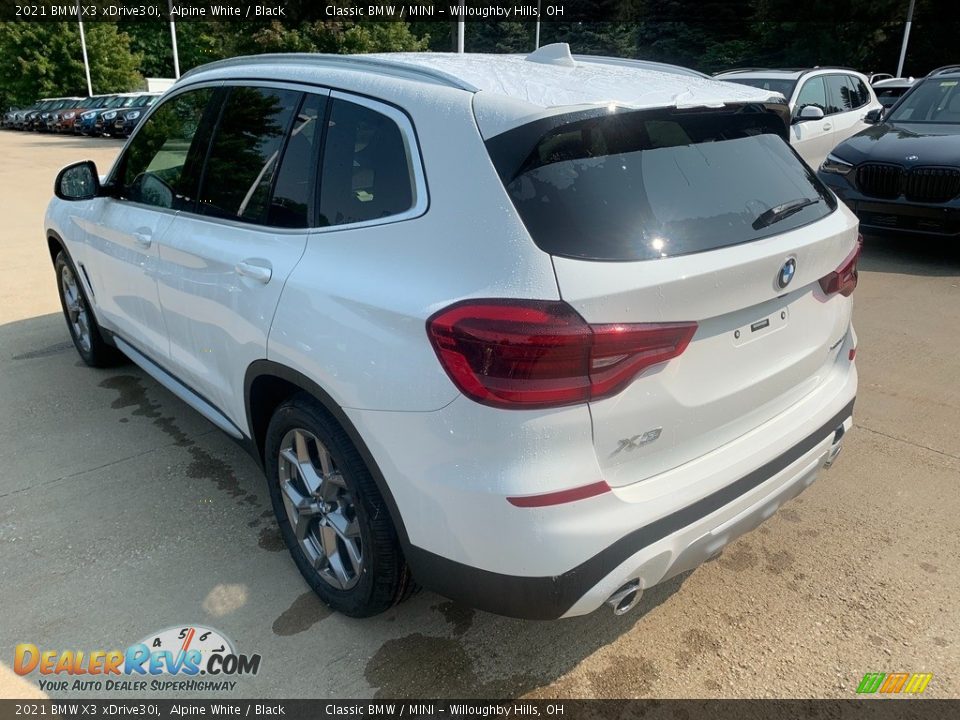 2021 BMW X3 xDrive30i Alpine White / Black Photo #2