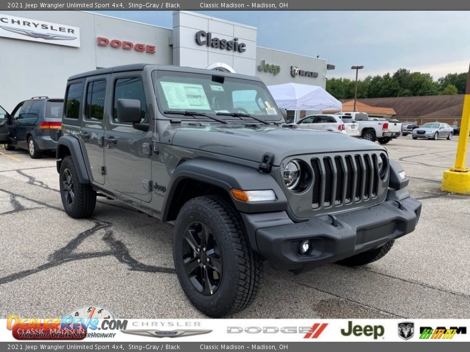 2021 Jeep Wrangler Unlimited Sport 4x4 Sting-Gray / Black Photo #1