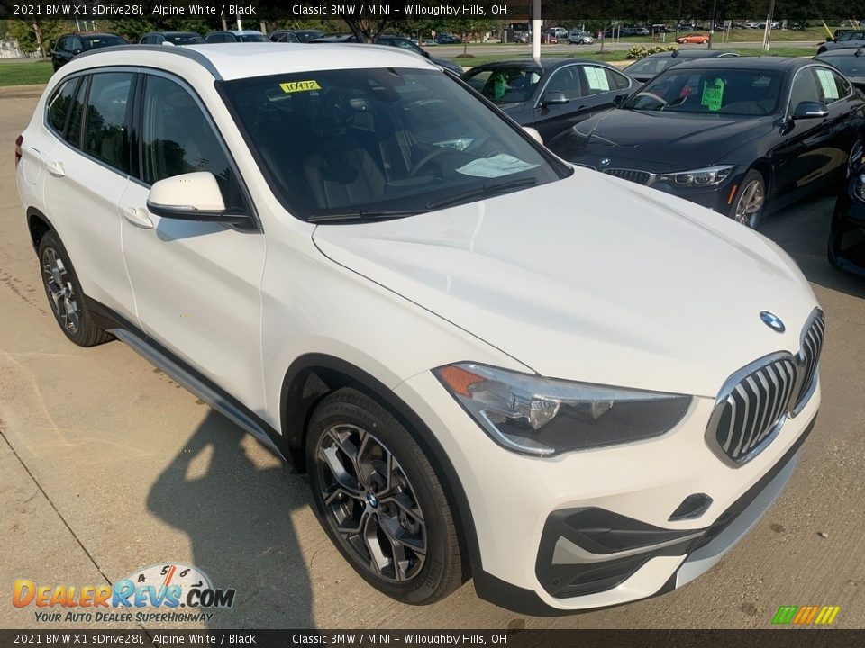 2021 BMW X1 sDrive28i Alpine White / Black Photo #1