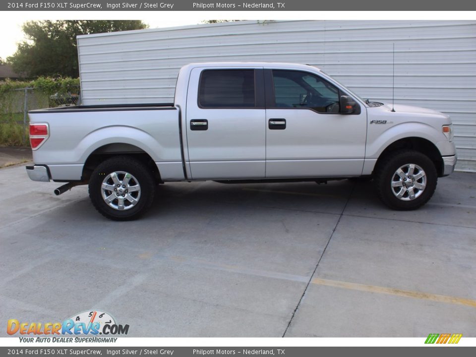 2014 Ford F150 XLT SuperCrew Ingot Silver / Steel Grey Photo #12