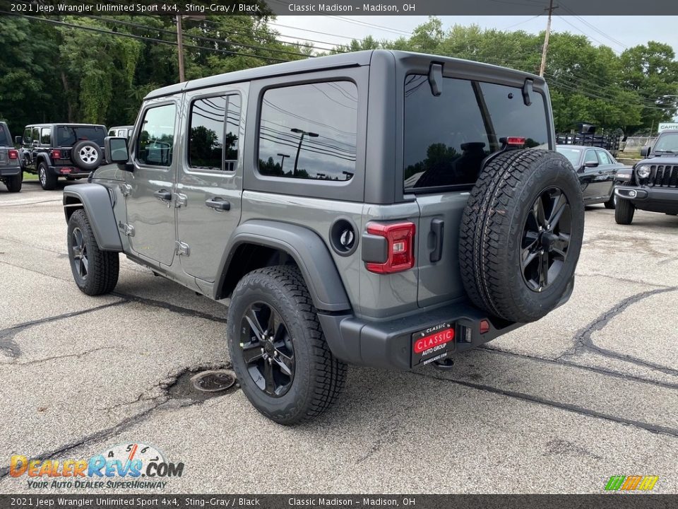 2021 Jeep Wrangler Unlimited Sport 4x4 Sting-Gray / Black Photo #9