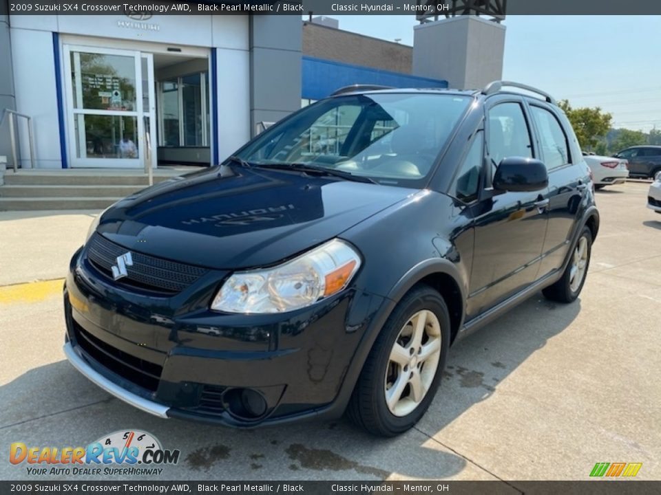 2009 Suzuki SX4 Crossover Technology AWD Black Pearl Metallic / Black Photo #1