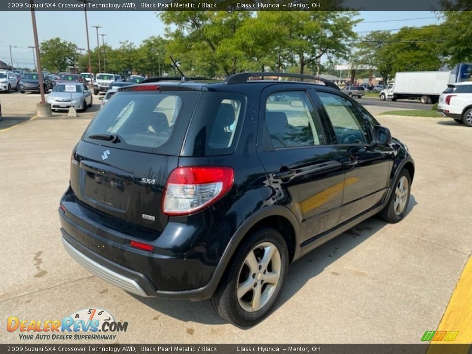 2009 Suzuki SX4 Crossover Technology AWD Black Pearl Metallic / Black Photo #2