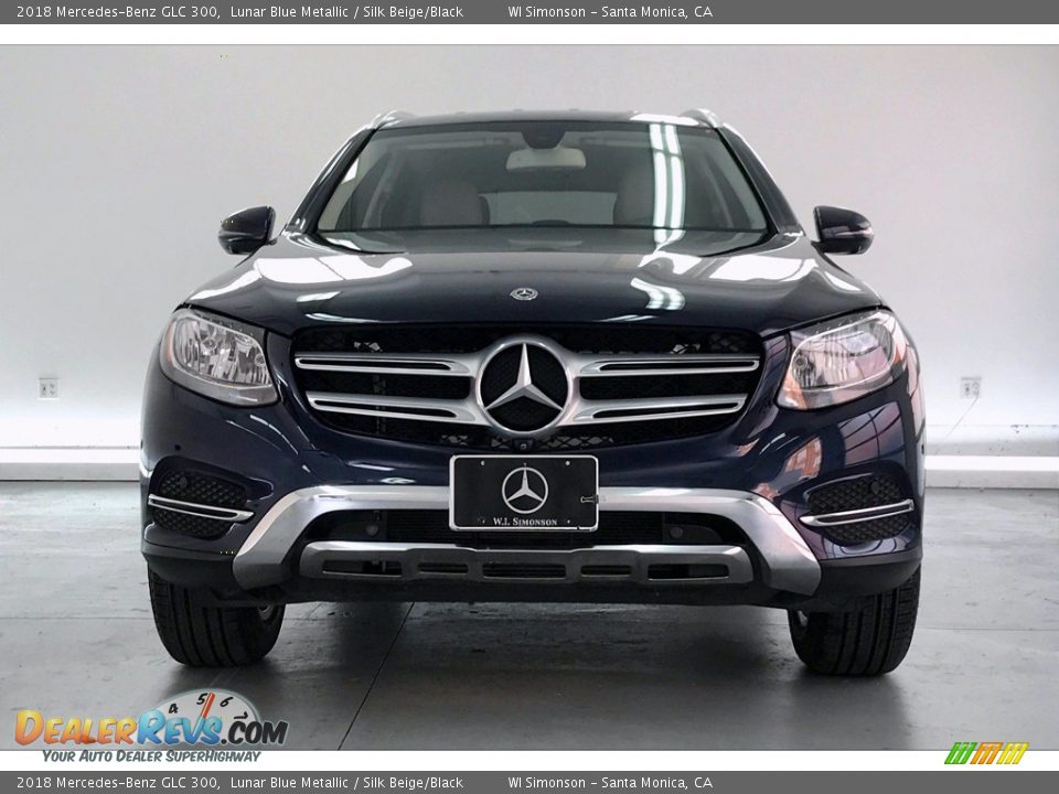 2018 Mercedes-Benz GLC 300 Lunar Blue Metallic / Silk Beige/Black Photo #2