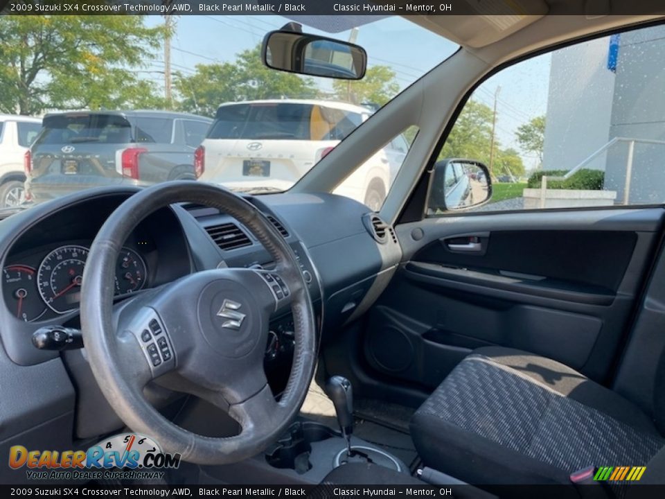 2009 Suzuki SX4 Crossover Technology AWD Black Pearl Metallic / Black Photo #3