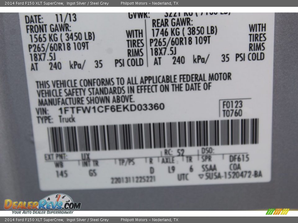 2014 Ford F150 XLT SuperCrew Ingot Silver / Steel Grey Photo #30