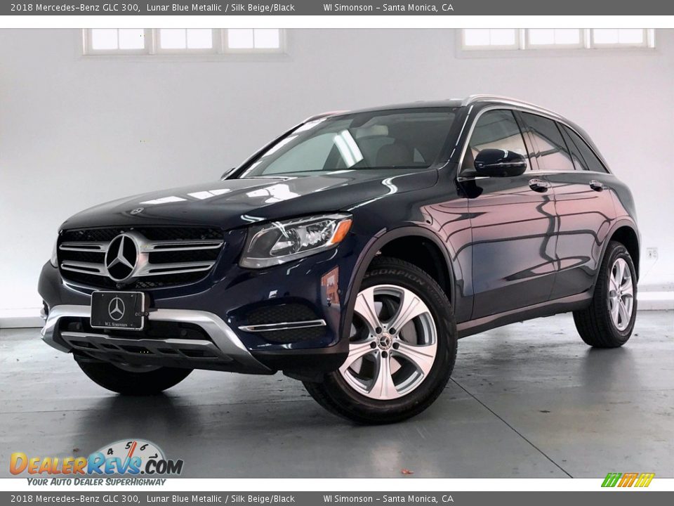 2018 Mercedes-Benz GLC 300 Lunar Blue Metallic / Silk Beige/Black Photo #12