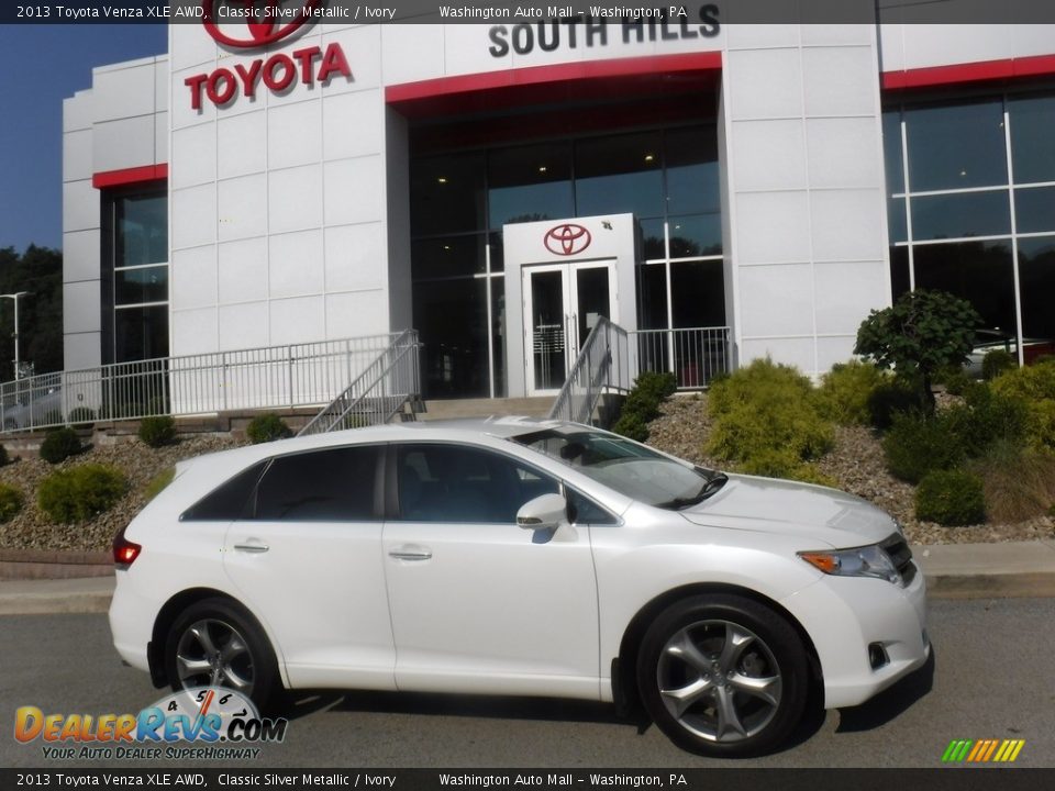 2013 Toyota Venza XLE AWD Classic Silver Metallic / Ivory Photo #2