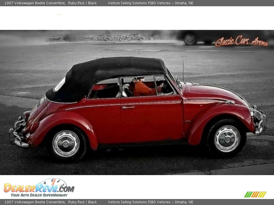 1967 Volkswagen Beetle Convertible Ruby Red / Black Photo #1