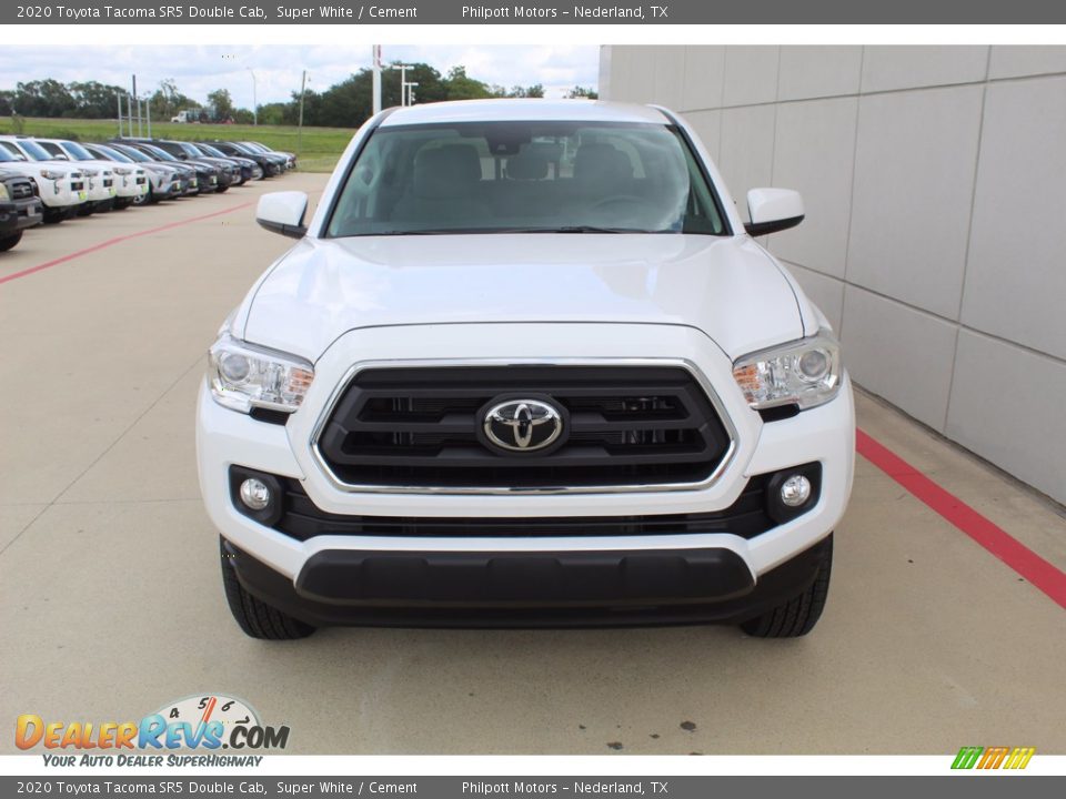 2020 Toyota Tacoma SR5 Double Cab Super White / Cement Photo #3