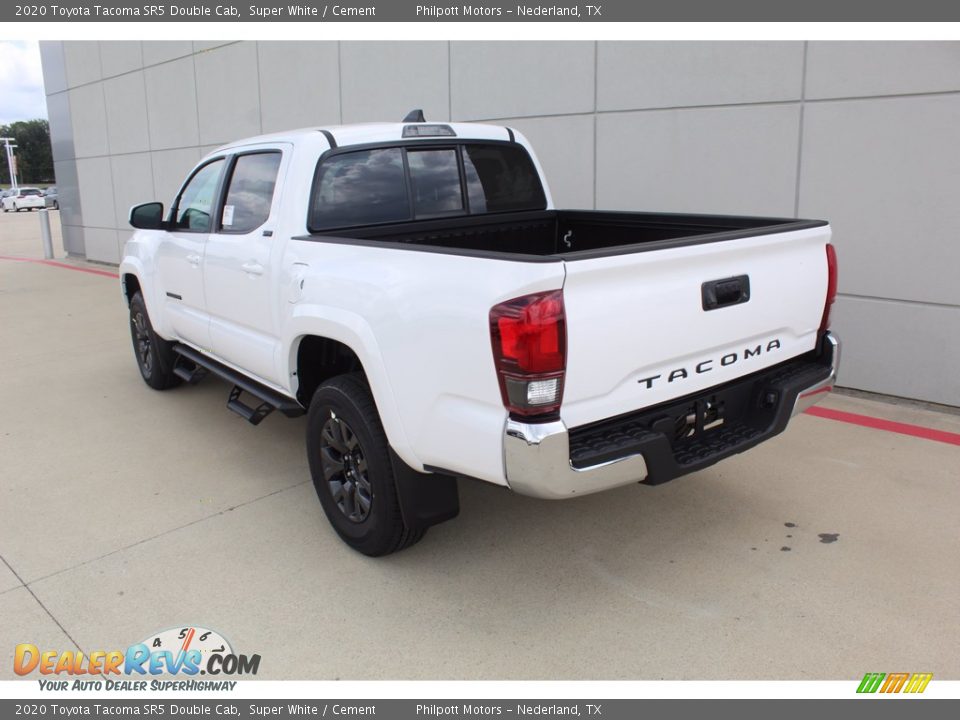 2020 Toyota Tacoma SR5 Double Cab Super White / Cement Photo #6