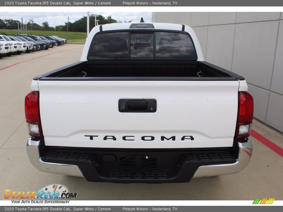 2020 Toyota Tacoma SR5 Double Cab Super White / Cement Photo #7