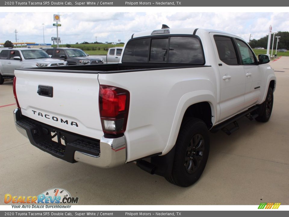 2020 Toyota Tacoma SR5 Double Cab Super White / Cement Photo #8