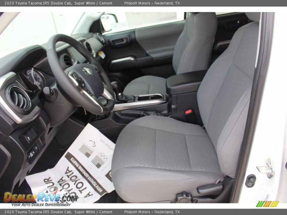 2020 Toyota Tacoma SR5 Double Cab Super White / Cement Photo #10