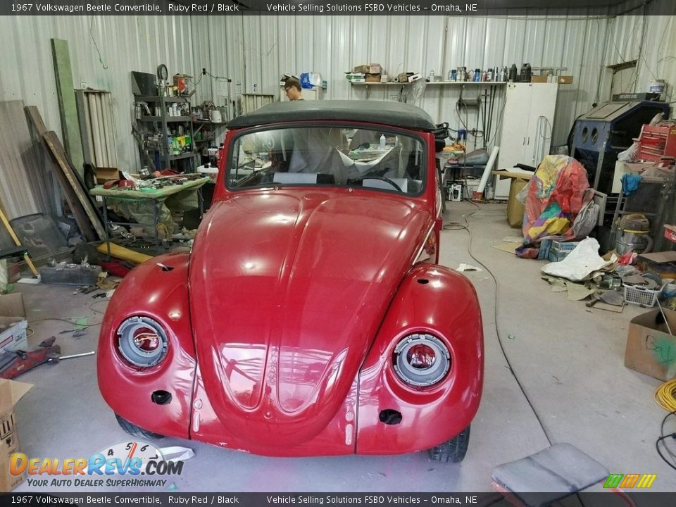1967 Volkswagen Beetle Convertible Ruby Red / Black Photo #13