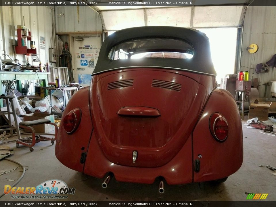 1967 Volkswagen Beetle Convertible Ruby Red / Black Photo #17