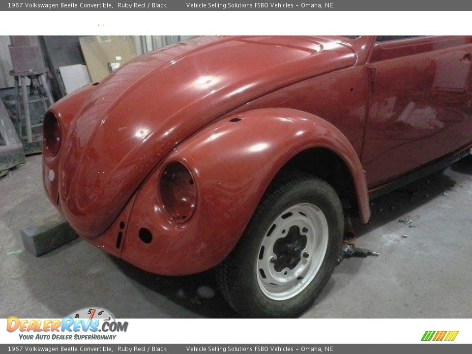 1967 Volkswagen Beetle Convertible Ruby Red / Black Photo #22