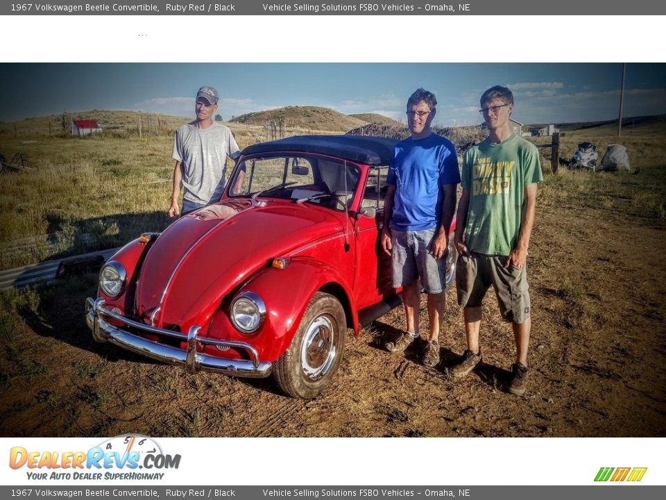 1967 Volkswagen Beetle Convertible Ruby Red / Black Photo #23