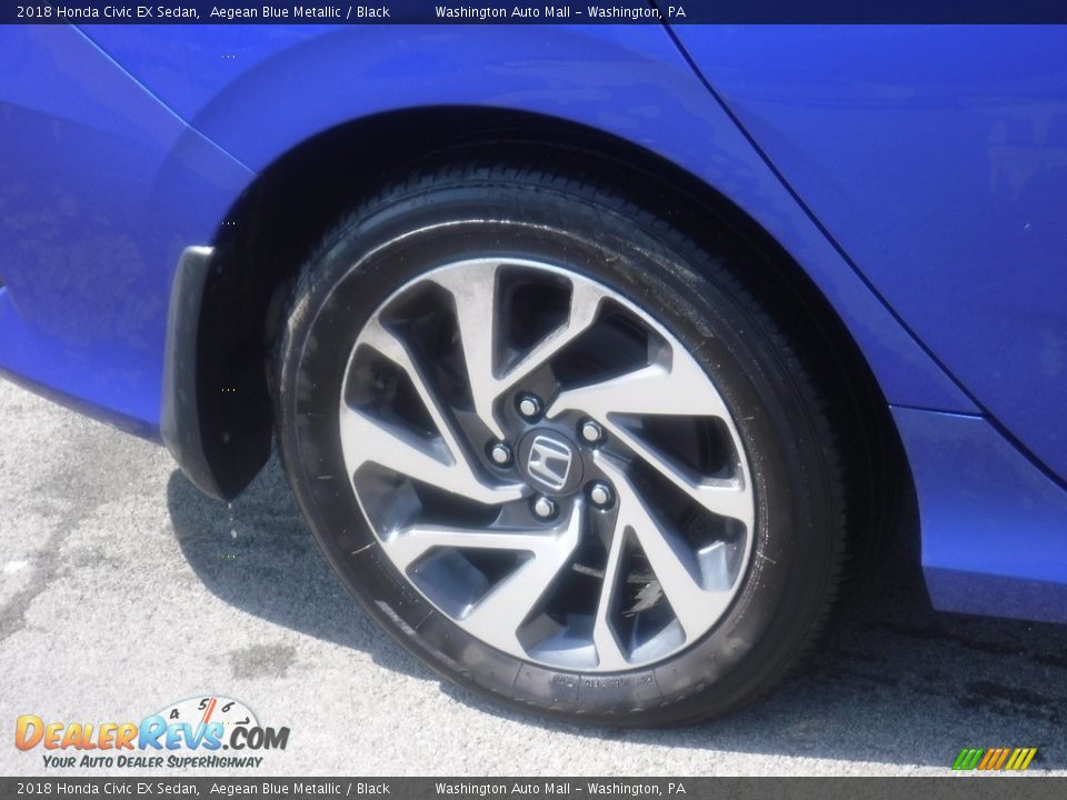2018 Honda Civic EX Sedan Aegean Blue Metallic / Black Photo #4