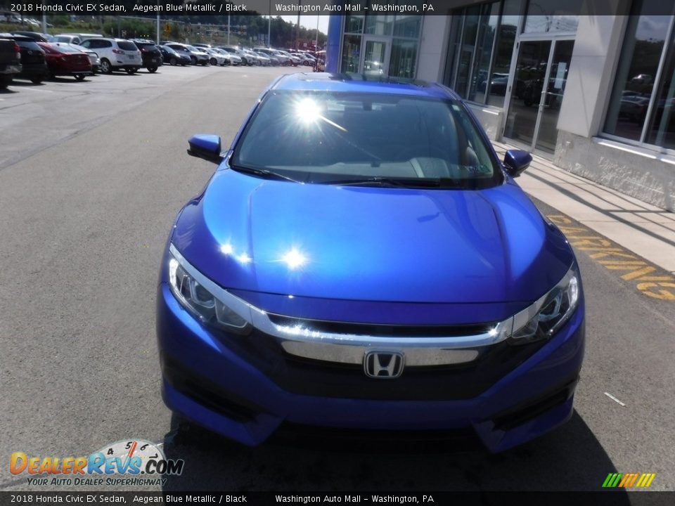 2018 Honda Civic EX Sedan Aegean Blue Metallic / Black Photo #5