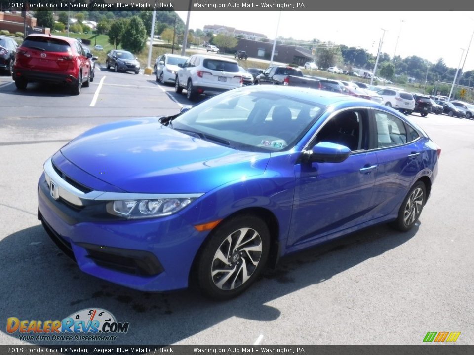 2018 Honda Civic EX Sedan Aegean Blue Metallic / Black Photo #6