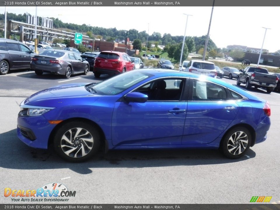 2018 Honda Civic EX Sedan Aegean Blue Metallic / Black Photo #7