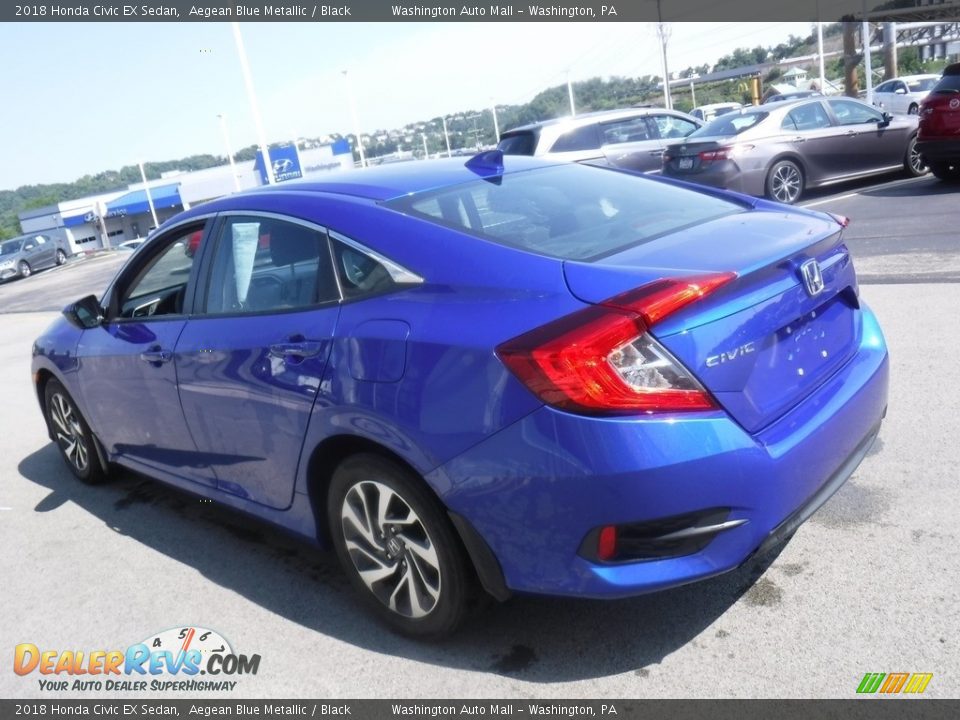 2018 Honda Civic EX Sedan Aegean Blue Metallic / Black Photo #8