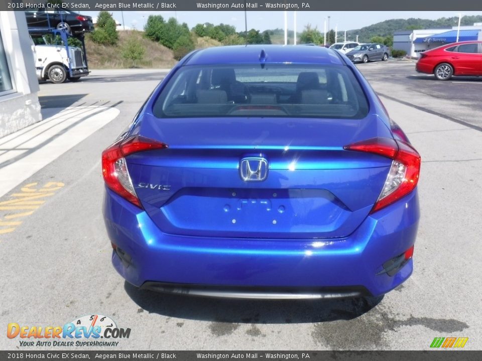 2018 Honda Civic EX Sedan Aegean Blue Metallic / Black Photo #9