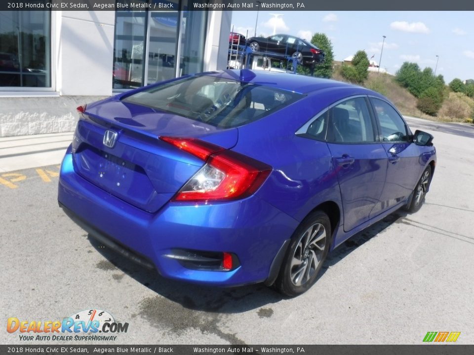 2018 Honda Civic EX Sedan Aegean Blue Metallic / Black Photo #10