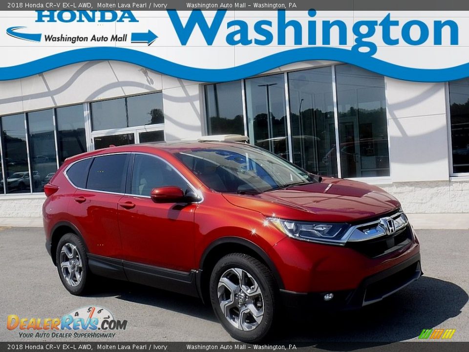 2018 Honda CR-V EX-L AWD Molten Lava Pearl / Ivory Photo #1
