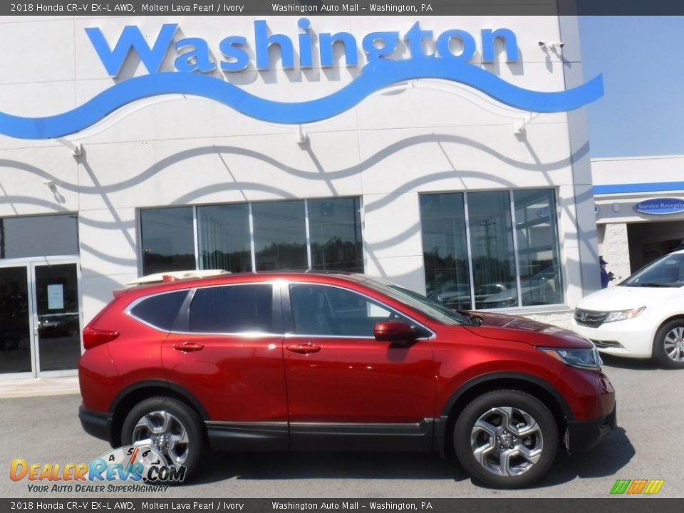 2018 Honda CR-V EX-L AWD Molten Lava Pearl / Ivory Photo #2