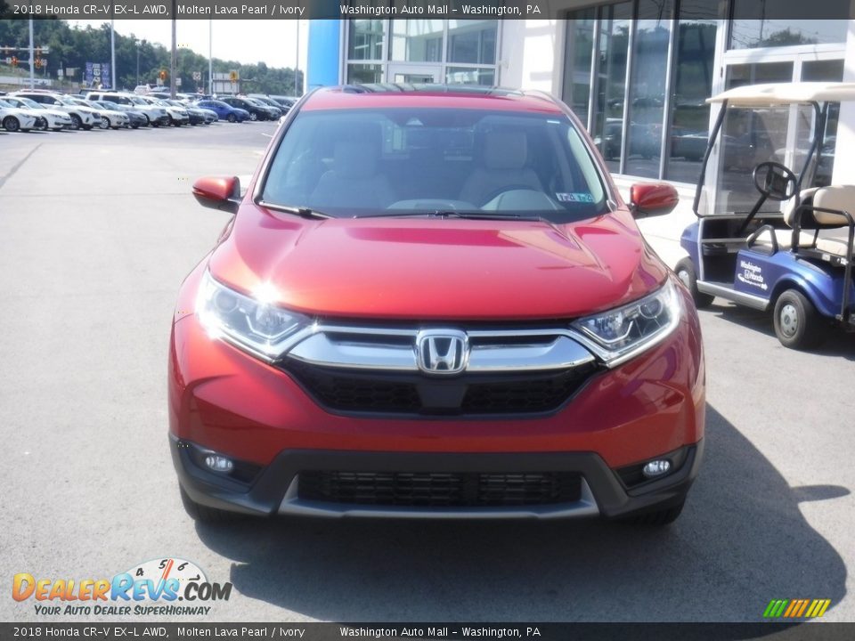 2018 Honda CR-V EX-L AWD Molten Lava Pearl / Ivory Photo #5