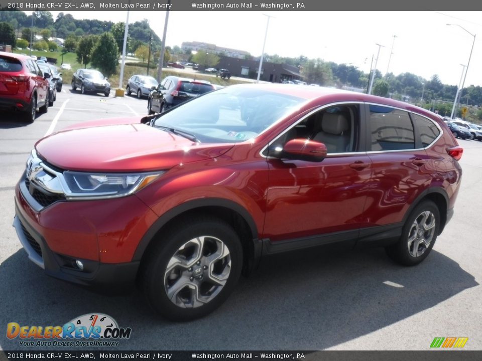 2018 Honda CR-V EX-L AWD Molten Lava Pearl / Ivory Photo #6