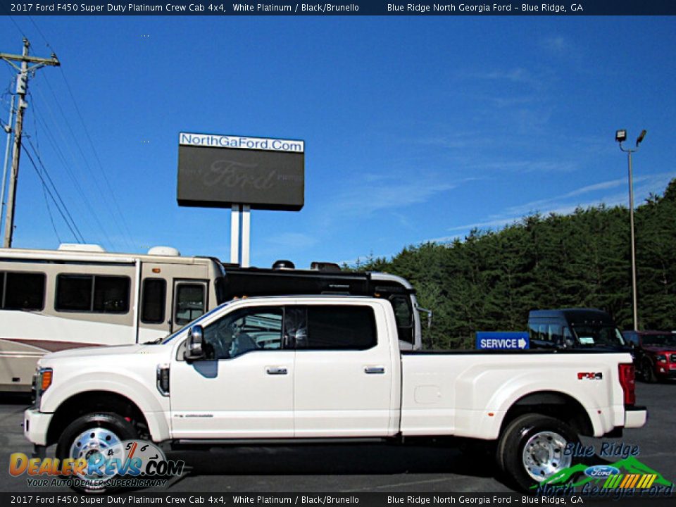 2017 Ford F450 Super Duty Platinum Crew Cab 4x4 White Platinum / Black/Brunello Photo #2