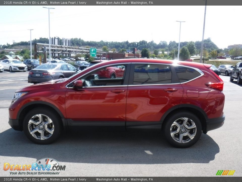 2018 Honda CR-V EX-L AWD Molten Lava Pearl / Ivory Photo #7