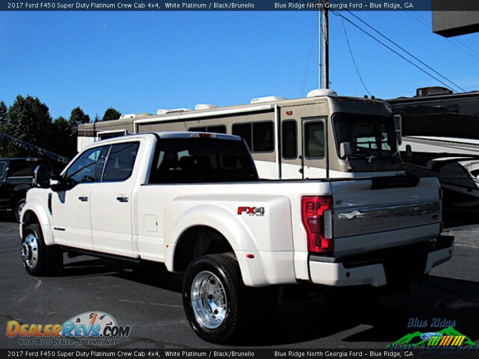 2017 Ford F450 Super Duty Platinum Crew Cab 4x4 White Platinum / Black/Brunello Photo #3