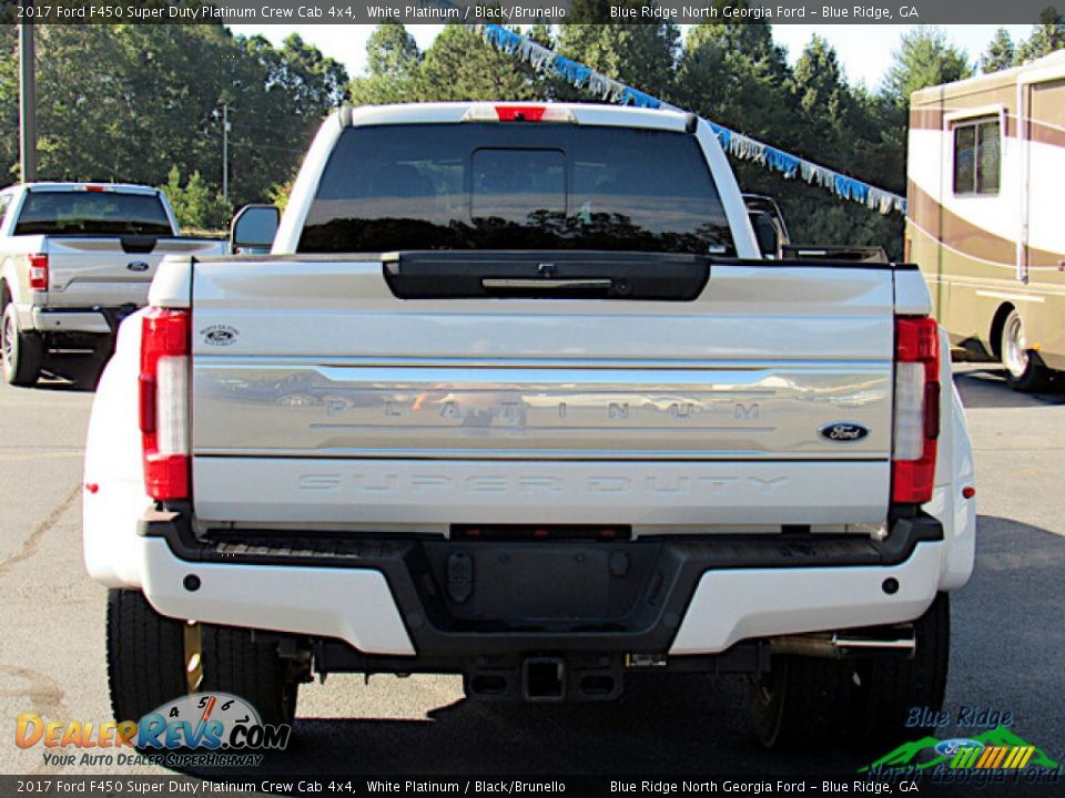 2017 Ford F450 Super Duty Platinum Crew Cab 4x4 White Platinum / Black/Brunello Photo #4